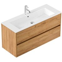 POSSEIK Waschbecken mit Unterschrank LIMES 120 eiche gold 120,0 x 46,5 x 58,5 cm von Posseik