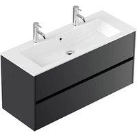 POSSEIK Waschbecken mit Unterschrank LIMES 120 grafit 120,0 x 46,5 x 58,5 cm von Posseik