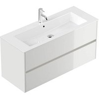 POSSEIK Waschbecken mit Unterschrank LIMES 120 weiß glanz 120,0 x 46,5 x 58,5 cm von Posseik