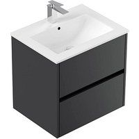 POSSEIK Waschbecken mit Unterschrank LIMES 60 grafit 60,0 x 46,5 x 58,5 cm von Posseik