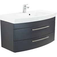 POSSEIK Waschbecken mit Unterschrank LUNA 100 grafit 100,5 x 50,2 x 57,2 cm von Posseik