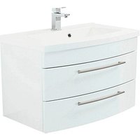 POSSEIK Waschbecken mit Unterschrank LUNA 80 weiß 82,0 x 49,0 x 53,2 cm von Posseik