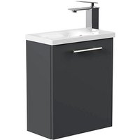 POSSEIK Waschbecken mit Unterschrank PIENI SLIMLINE grafit 40,0 x 22,0 x 49,3 cm von Posseik