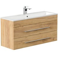 POSSEIK Waschbecken mit Unterschrank PORTUS SLIMLINE 1000 eiche gold 100,0 x 36,0 x 49,6 cm von Posseik