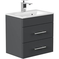 POSSEIK Waschbecken mit Unterschrank PORTUS SLIMLINE 500 grafit 50,0 x 36,0 x 49,6 cm POSSEIK Waschbecken mit Unterschrank PORTUS SLIMLINE 500 grafit 50,0 x 36,0 x 49,6 cm von Posseik