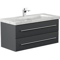 POSSEIK Waschbecken mit Unterschrank WHITE YAMO 100 grafit 100,0 x 45,0 x 50,0 cm von Posseik