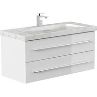 POSSEIK Waschbecken mit Unterschrank WHITE YAMO 100 weiß glanz 100,0 x 45,0 x 50,0 cm von Posseik