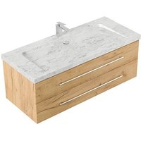 POSSEIK Waschbecken mit Unterschrank WHITE YAMO 130 eiche gold 130,0 x 55,0 x 50,0 cm von Posseik