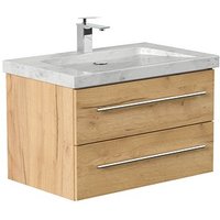 POSSEIK Waschbecken mit Unterschrank WHITE YAMO 75 eiche gold 75,0 x 45,0 x 50,0 cm von Posseik