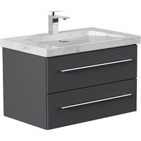 POSSEIK Waschbecken mit Unterschrank WHITE YAMO 75 grafit 75,0 x 45,0 x 50,0 cm von Posseik