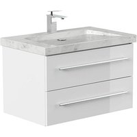 POSSEIK Waschbecken mit Unterschrank WHITE YAMO 75 weiß glanz 75,0 x 45,0 x 50,0 cm von Posseik