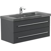POSSEIK Waschbecken mit Unterschrank YAMO 100 grafit 100,0 x 45,0 x 50,0 cm von Posseik