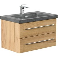 POSSEIK Waschbecken mit Unterschrank YAMO 75 eiche gold 75,0 x 45,0 x 50,0 cm von Posseik