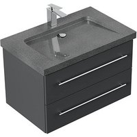 POSSEIK Waschbecken mit Unterschrank YAMO 75 grafit 75,0 x 45,0 x 50,0 cm von Posseik