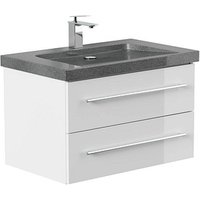 POSSEIK Waschbecken mit Unterschrank YAMO 75 weiß glanz 75,0 x 45,0 x 50,0 cm von Posseik