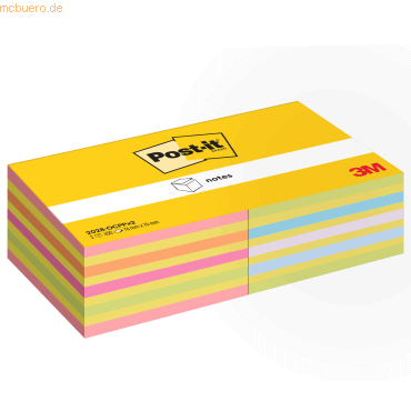 Post-it Haftnotiz 2028-OCPPX2 76x76mm 450 Blatt sortiert 2 Stück von Post-It
