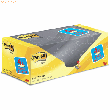 Post-it Haftnotiz Notes Promotion 76 x76mm 100 Blatt gelb VE=20 Blöcke Post-it Haftnotiz Notes Promotion 76 x76mm 100 Blatt gelb VE=20 Blöcke von Post-It