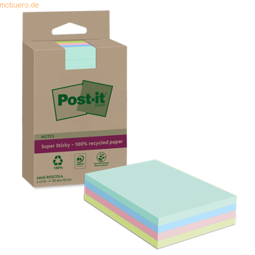 Post-it Haftnotiz Super Sticky 4645-RSSCOL4 102x152mm 4x45 Blatt Post-it Haftnotiz Super Sticky 4645-RSSCOL4 102x152mm 4x45 Blatt von Post-It