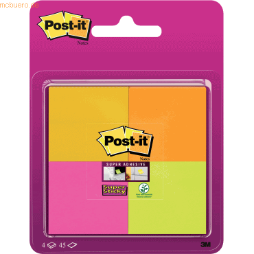 Post-it Haftnotiz Super Sticky Notes 48x48mm 45 Blatt ultragelb, ultra Post-it Haftnotiz Super Sticky Notes 48x48mm 45 Blatt ultragelb, ultra von Post-It