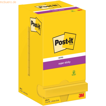 Post-it Haftnotiz Super Sticky Notes 76x76mm 74 g/qm 90 Blatt narzisse von Post-It