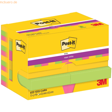 Post-it Haftnotiz Super Sticky Notes Carnival Collection 48x48mm 90 Bl Post-it Haftnotiz Super Sticky Notes Carnival Collection 48x48mm 90 Bl von Post-It