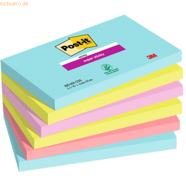 Post-it Haftnotiz Super Sticky Notes Cosmic Collection 127x76mm 90 Bla von Post-It