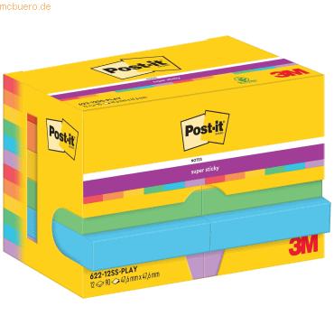 Post-it Haftnotiz Super Sticky Notes Playful Collection 47,6x47,6mm 90 von Post-It