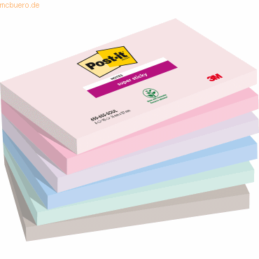 Post-it Haftnotiz Super Sticky Notes Soulful Collection 127x76mm 90 Bl von Post-It