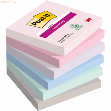 Post-it Haftnotiz Super Sticky Notes Soulful Collection 76x76mm 90 Bla von Post-It