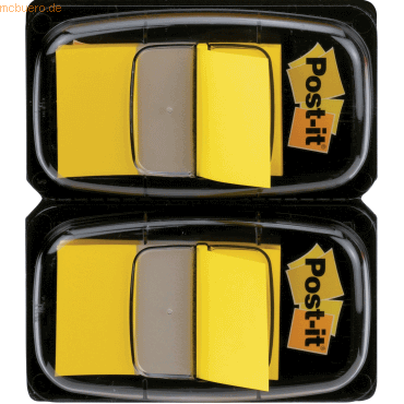 Post-it Haftstreifen Index Standard 25,4x43,2mm 50 Blatt gelb VE=2 Spe von Post-It