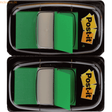 Post-it Haftstreifen Index Standard 25,4x43,2mm 50 Blatt grün VE=2 Spe von Post-It