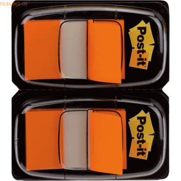 Post-it Haftstreifen Index Standard 25,4x43,2mm 50 Blatt orange VE=2 S von Post-It