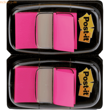Post-it Haftstreifen Index Standard 25,4x43,2mm 50 Blatt pink VE=2 Spe von Post-It