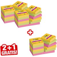 2 + 1 GRATIS: Post-it® Super Sticky Carnival Haftnotizen extrastark farbsortiert 2x 12 Blöcke + GRATIS 1x 12 Blöcke von Post-it®