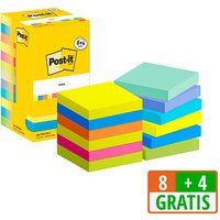 8 + 4 GRATIS: Post-it® Energetic Haftnotizen Standard farbsortiert 8 Blöcke + GRATIS 4 Blöcke von Post-it®