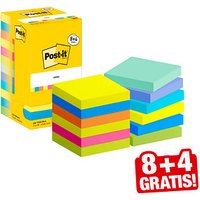 8 + 4 GRATIS: Post-it® Energetic Haftnotizen Standard farbsortiert 8 Blöcke + GRATIS 4 Blöcke von Post-it®