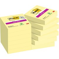 8 + 4 GRATIS: Post-it® Super Sticky Notes Haftnotizen extrastark gelb 8 Blöcke + GRATIS 4 Blöcke von Post-it®