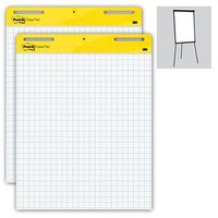 Post-it® Flipchart-Papier Super Sticky Meeting Chart kariert 63,5 x 77,5 cm, 30 Blatt, 2 Blöcke von Post-it®