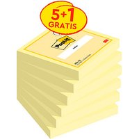 5 + 1 GRATIS: Post-it® Notes 654 Haftnotizen Standard gelb 5 Blöcke + GRATIS 1 Blöcke von Post-it®