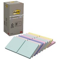 Post-it® Recycling Notes Haftnotizen farbsortiert, 16 Blöcke von Post-it®