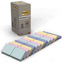 Post-it® Recycling Notes Haftnotizen farbsortiert, 24 Blöcke von Post-it®