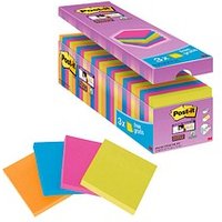 21 + 3 GRATIS: Post-it® Super Sticky Notes Haftnotizen Standard farbsortiert 21 Blöcke + GRATIS 3 Blöcke von Post-it®