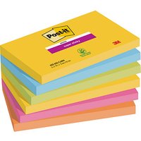 Post-it® Super Sticky Notes Carnival Haftnotizen extrastark 6556SR farbsortiert 6 Blöcke von Post-it®