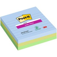 Post-it® Super Sticky Oasis Haftnotizen extrastark farbsortiert 3 Blöcke von Post-it®
