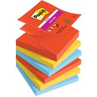 Post-it® Super Sticky Playful Haftnotizen extrastark farbsortiert, 6 Blöcke von Post-it®