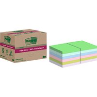 Post-it® Super Sticky Recycling Notes Haftnotizen extrastark farbsortiert 12 Blöcke von Post-it®