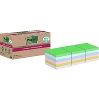 Post-it® Super Sticky Recycling Notes Haftnotizen extrastark farbsortiert 18 Blöcke von Post-it®