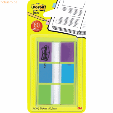 Post-it Index Haftstreifen Index 680 im transparenten Spender 3x20 Str von Post-it Index