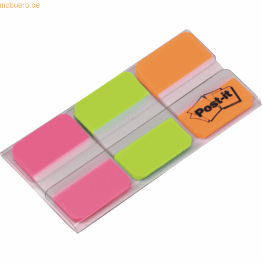 Post-it Index Haftstreifen Index Strong 3x22 Streifen Set mit pink grü von Post-it Index