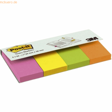 Post-it Notes Markers Haftnotizen Page Markers 20x38mm Neonfarben sort von Post-it Notes Markers